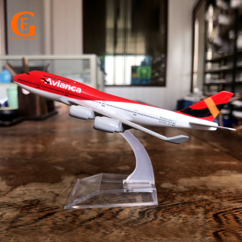 Colombia Avianca Airlines Boeing 747 Aircraft Model B747 Diecast Metal Plane Airplane Aviation Collection Toy