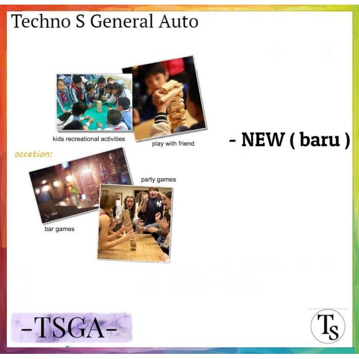 Ready stock Haza | Mainan Dadu Kayu 51 Balok Besar Dan 4 Dadu - Mainan Dadu Uno Stako Promo