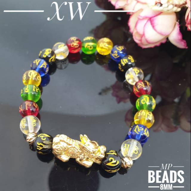  Gelang  pixiu  warna  beads 8mm Shopee Indonesia