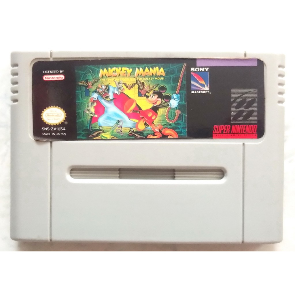 Kaset SNES Super Nintendo Jadul Mickey Mania