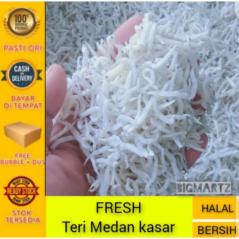

Ikan asin teri medan asli kasar segar fresh