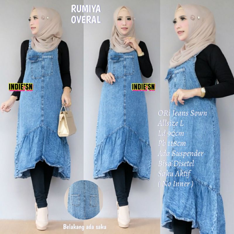RUMIYA OVERALL JEANS/OVERALL JEANS BB 45-50KG