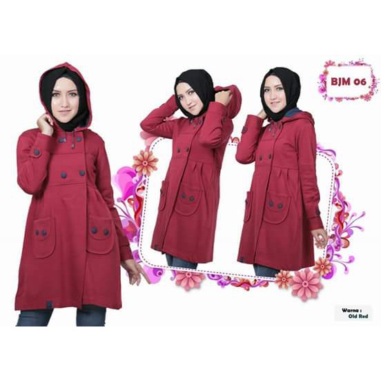 Jaket Korea Dewasa Wanita Muslimah Believe BJM 6  MARUN ORI