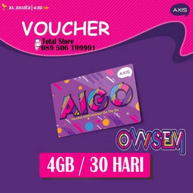 VOUCHER AXIS (AIGO/OWSEM) 4GB SEBULAN