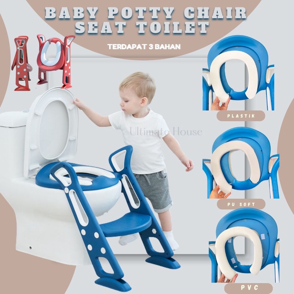 Baby Potty Ladder Chair Seat Dudukan Toilet Pispot Anak Bayi Ladder Baby Safe Tangga Kloset Baby Safe Kursi Wc Ladder Closet