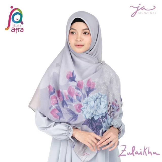Hijab voal premium - printing - kerudung segi empat - jilbab Afra signature - daily hijab - scraf