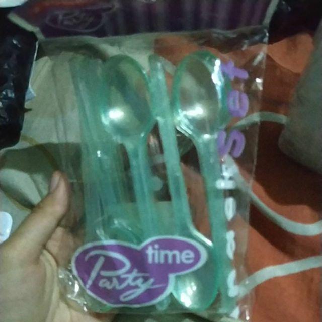 Yoshikawa Sendok Teh Plastik Disposable Isi 24 Buah Warna Random