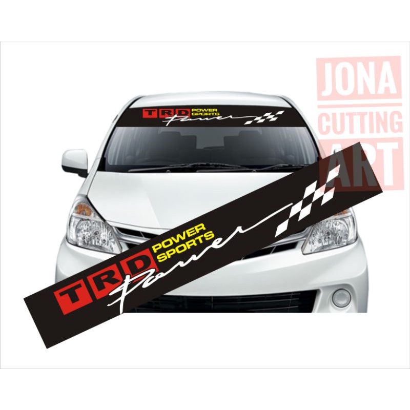 Stiker cutting kaca depan mobil TRD Power