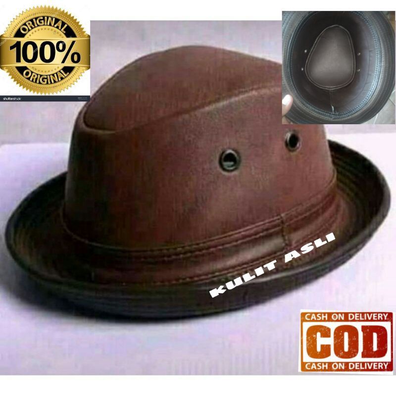 topi kulit domba asli