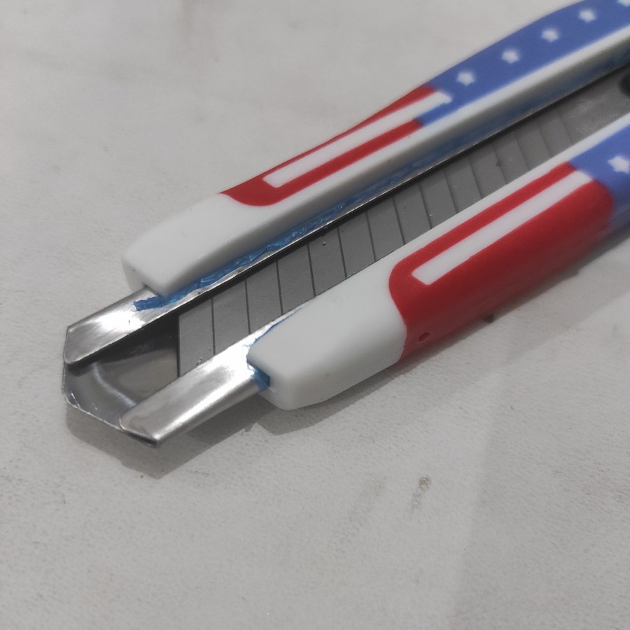 Pisau Cutter Kater gagang lapis karet motif unik usa amerika