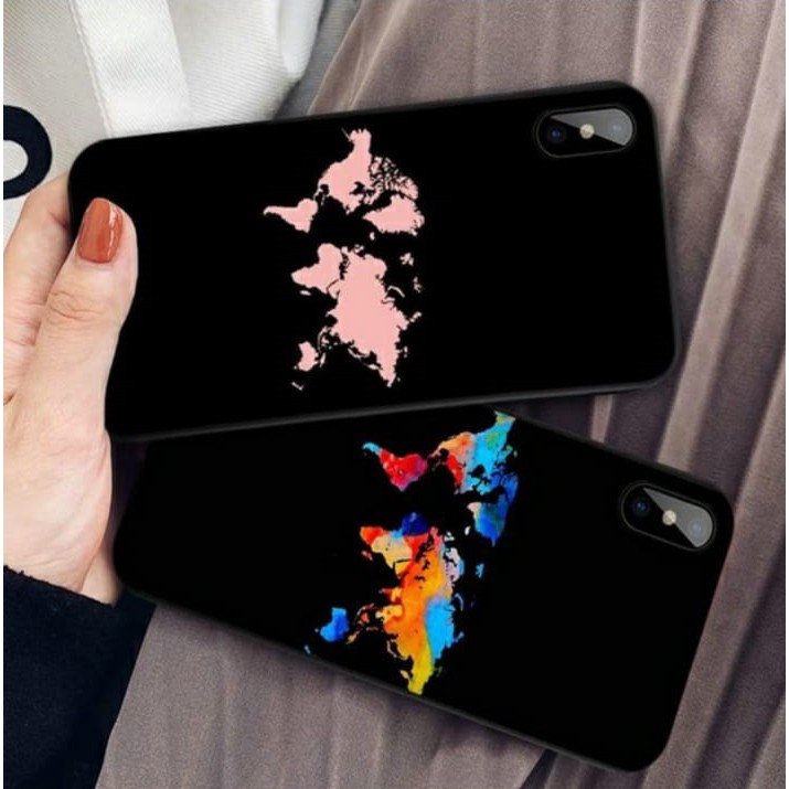 [S13] Soft Case Tpu Map for Oppo Vivo Xiaomi Realme Samsung Iphone