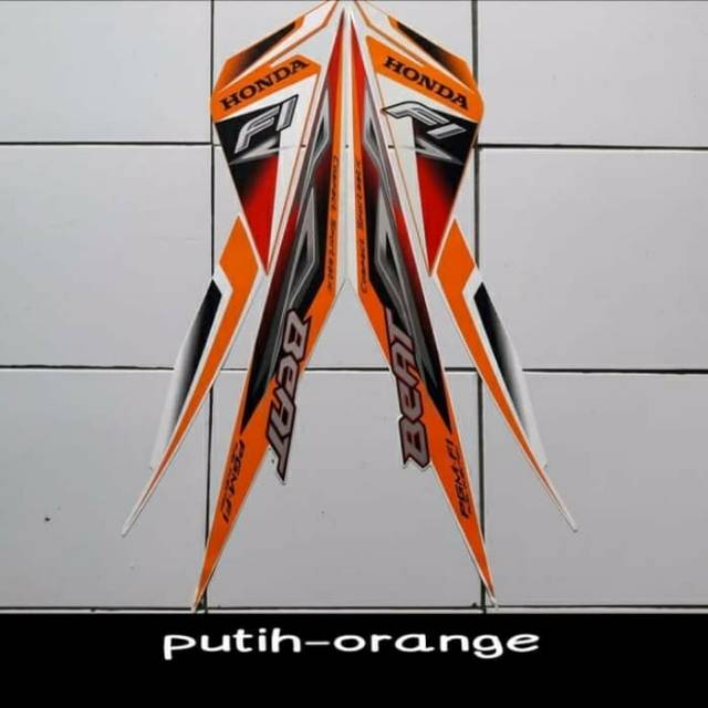Striping beat fi cw 2013 putih Orange