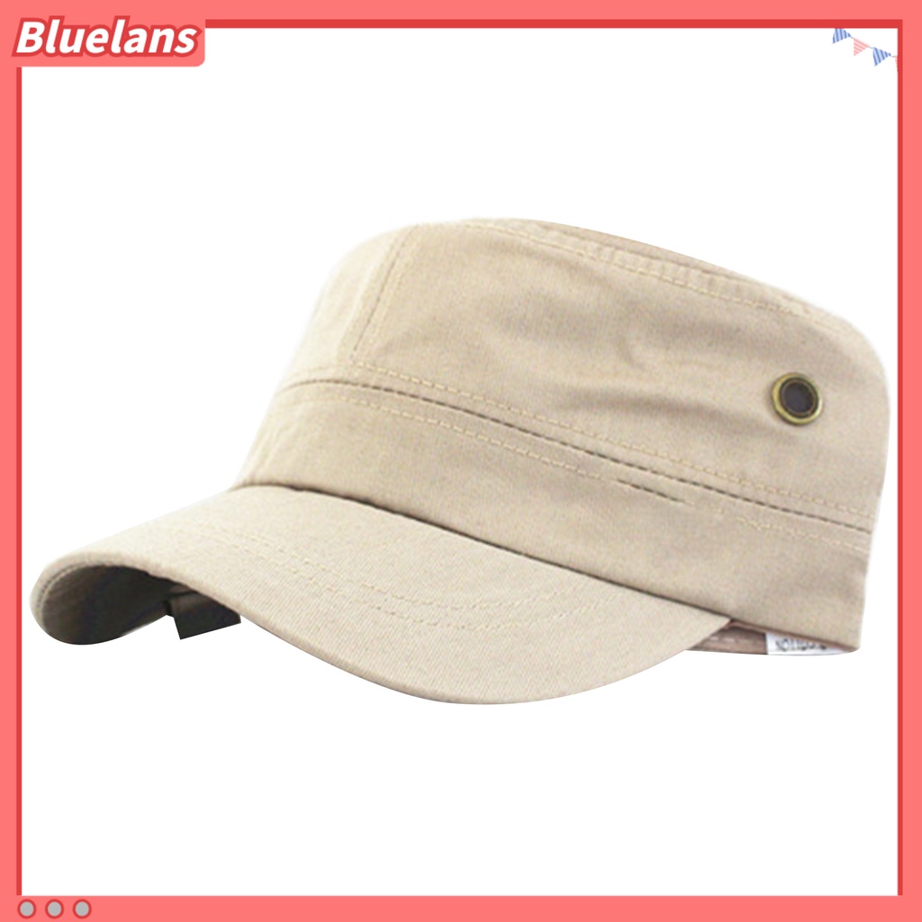 bluelans♘ Topi Baseball Komando Flat Warna Polos untuk Pria/Outdoor