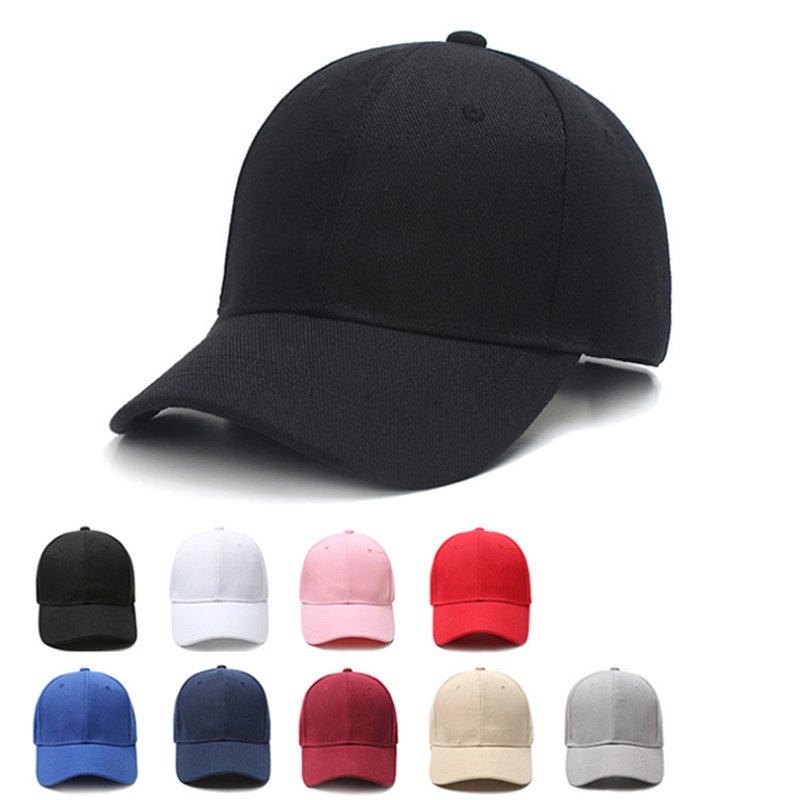 Topi Baseball Warna Solid Gaya Hip Hop Untuk Aksesoris Olahraga