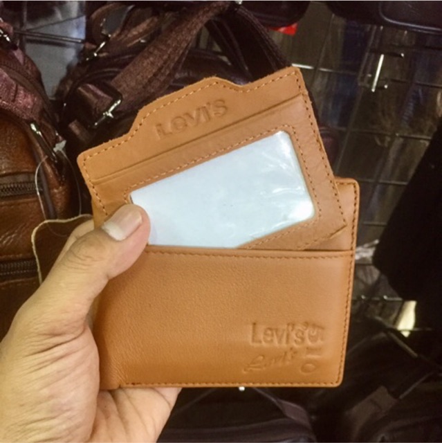 antonHilmanto-dompet pria bahan kulit asli import motif natural model lipat biasa kartu luar cabut