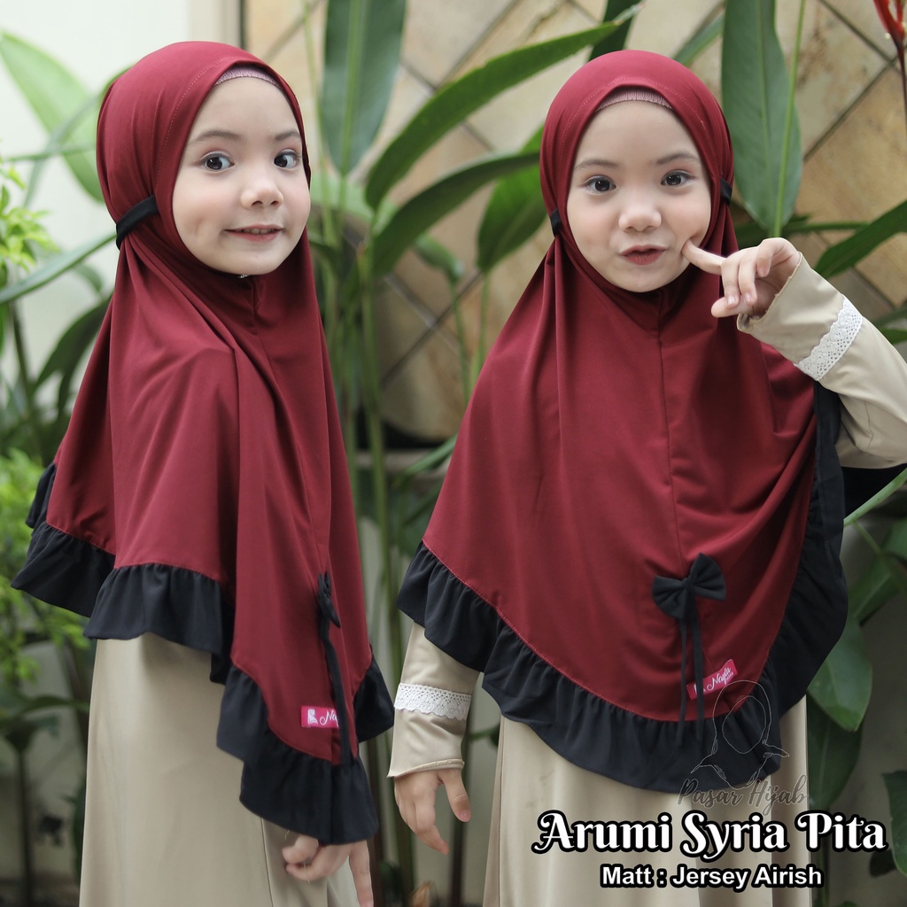 Kerudung Anak Arumi Syiria Hijab Anak Jersey Premium Jilbab Anak Pasar Hija'b