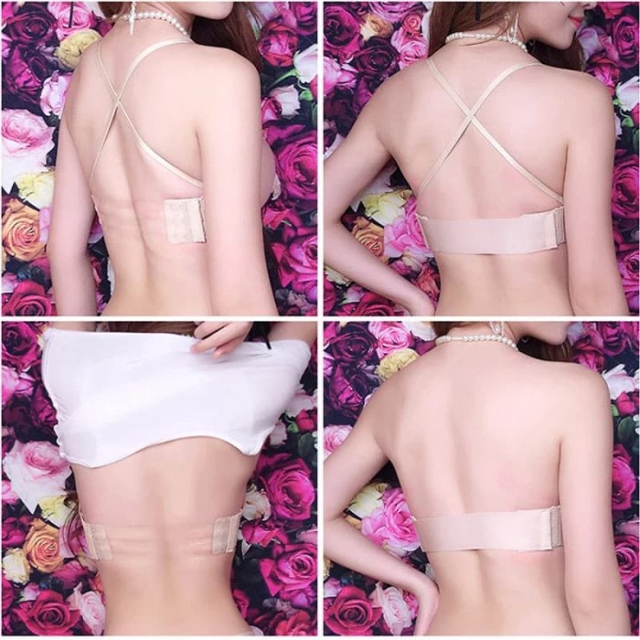 Vd610 Bra Bh Push Up Seamless Tali Depan - Hitam, B Cd504C