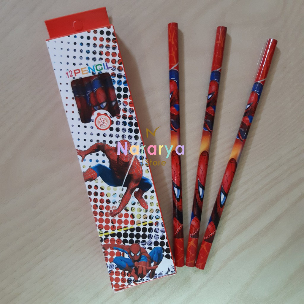 

Pensil Karakter Spiderman / Pensil Karakter / Pensil Lucu / Alat Tulis Sekolah