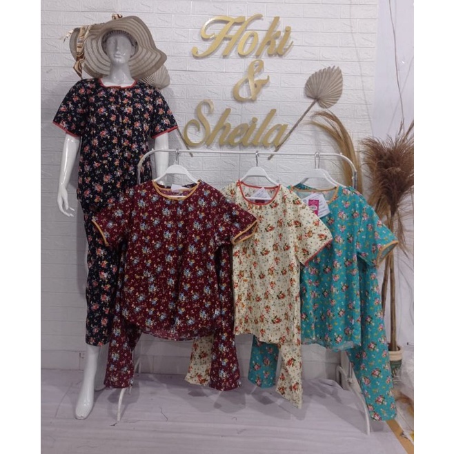 Baju Tidur HOKI &amp; SHEILA CP silver Katun wanita (sweet valentine)