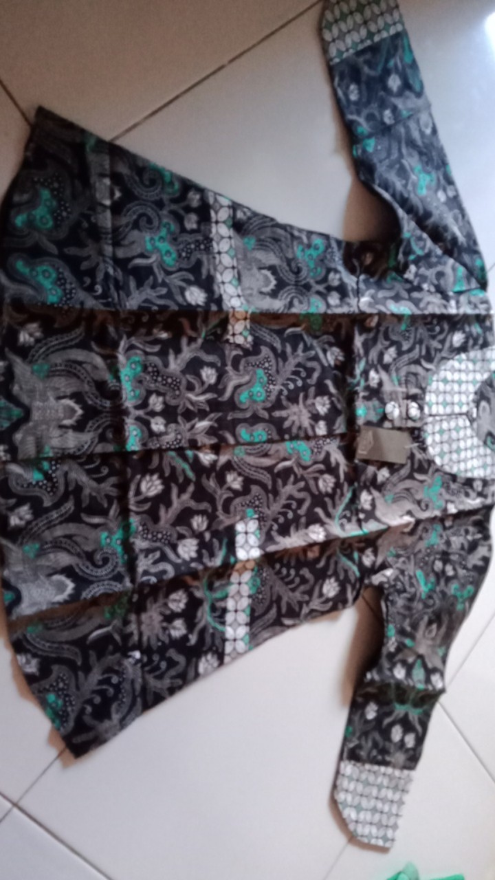 Tey-17 Batik Wanita Asj Sa Hrb026 Kenongo Kemeja Tosca Pendek