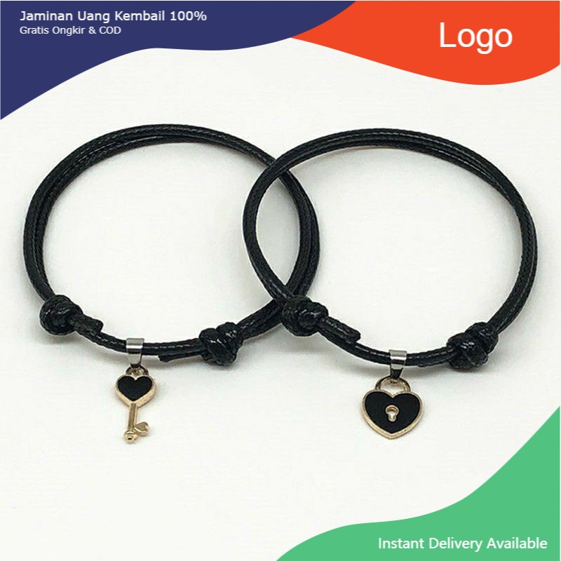 2pcs Gelang Couple magnet gembok kunci aesthetic / gelang pasangan / hadiah pacar goodmoodgoodthings