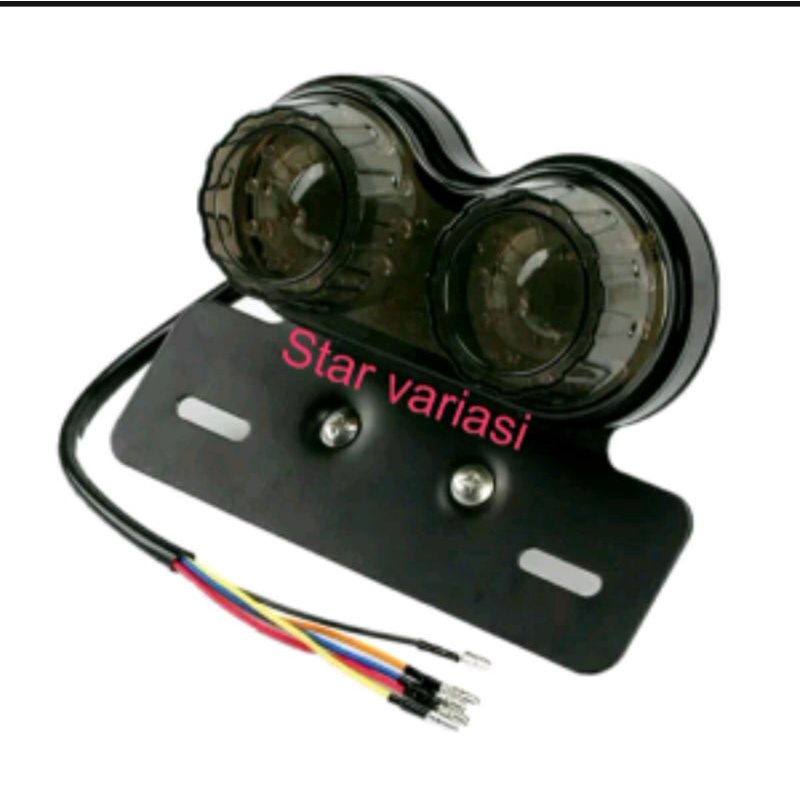 Lampu stop led custom plus sein sen breket besi