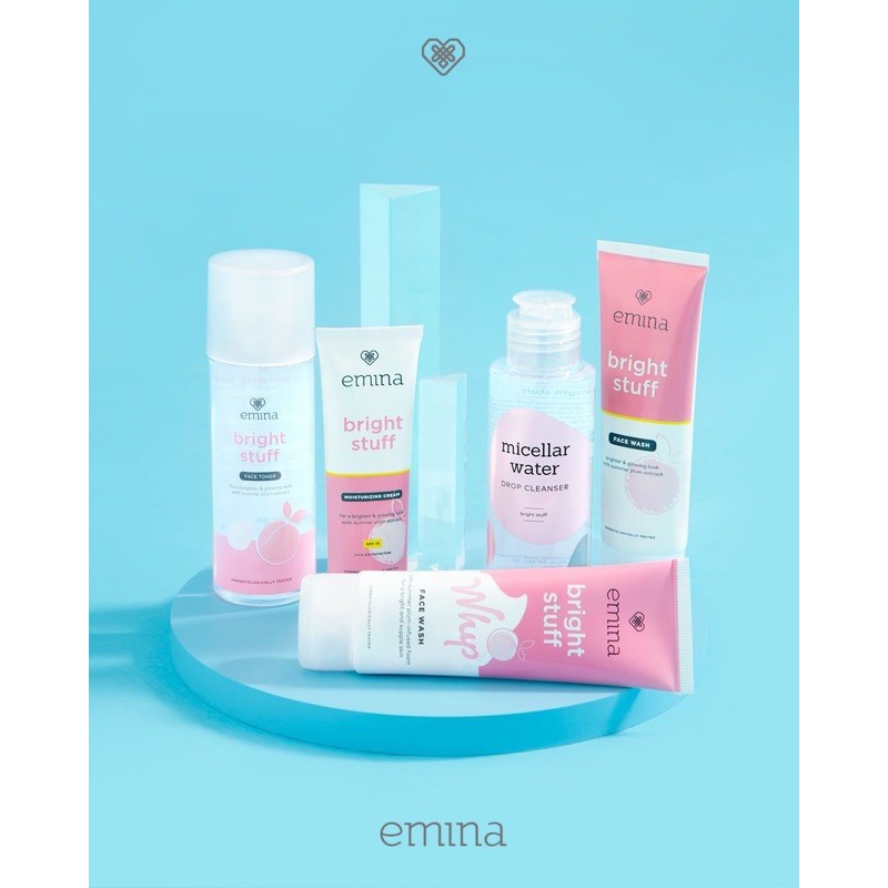 `ღ´ PHINKL `ღ´ (7in1) ╰☆☆ 𝔢мιℕά ☆☆╮  emina bright stuff set pemutih wajah skin lightening skincare remaja pemula