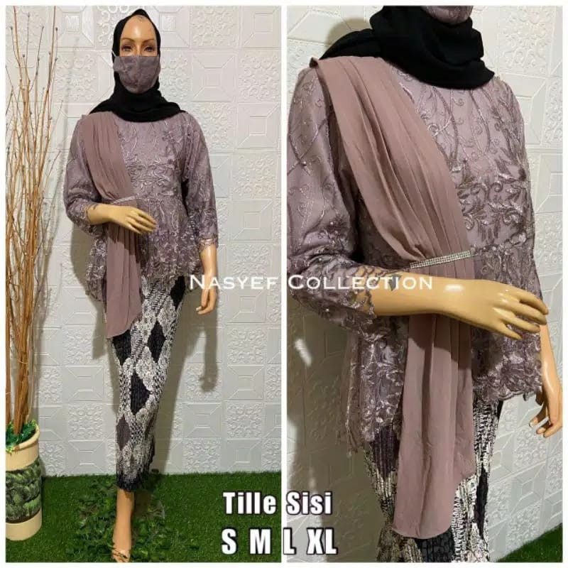 KEBAYA MODERN FULL MASKER SELENDANG | SET KEBAYA SELENDANG | KEBAYA WISUDA PREMIUM