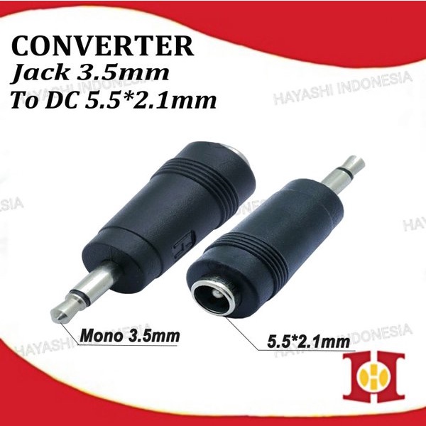 Jack Converter DC 2.1x5.5mm To Mono 3.5mm Adapter Bor Mini Drill PCB - 5pcs