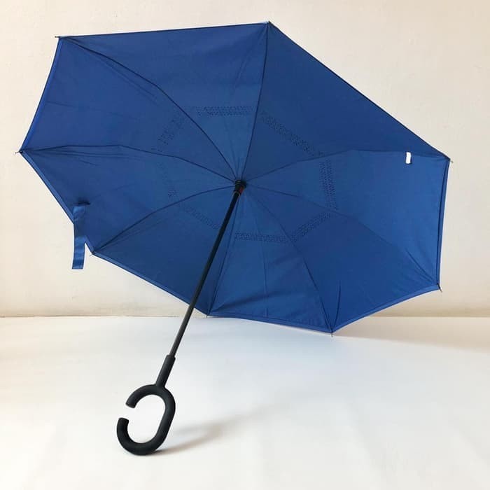 Payung terbalik kazbrella luar dalam sama warna / GRC