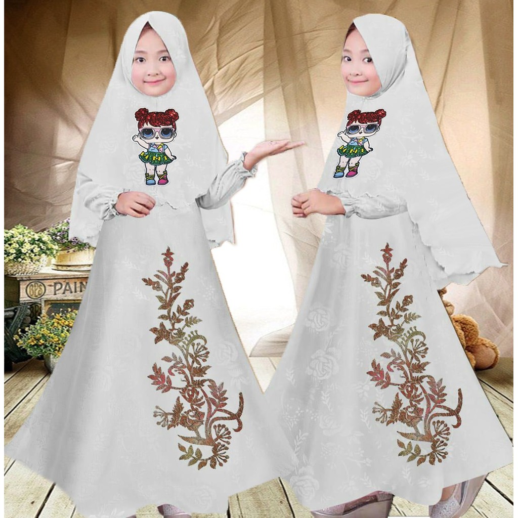 HOPYLOVY - Gamis LED Anak Bunga Usia 8 9 10 tahun