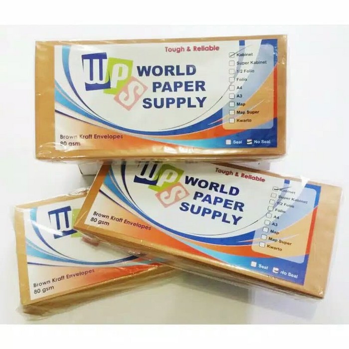 

Murah KHUSUS GOSEND! Amplop Coklat Ukuran Kabinet WPS ( 11 x 24 cm ) Keren