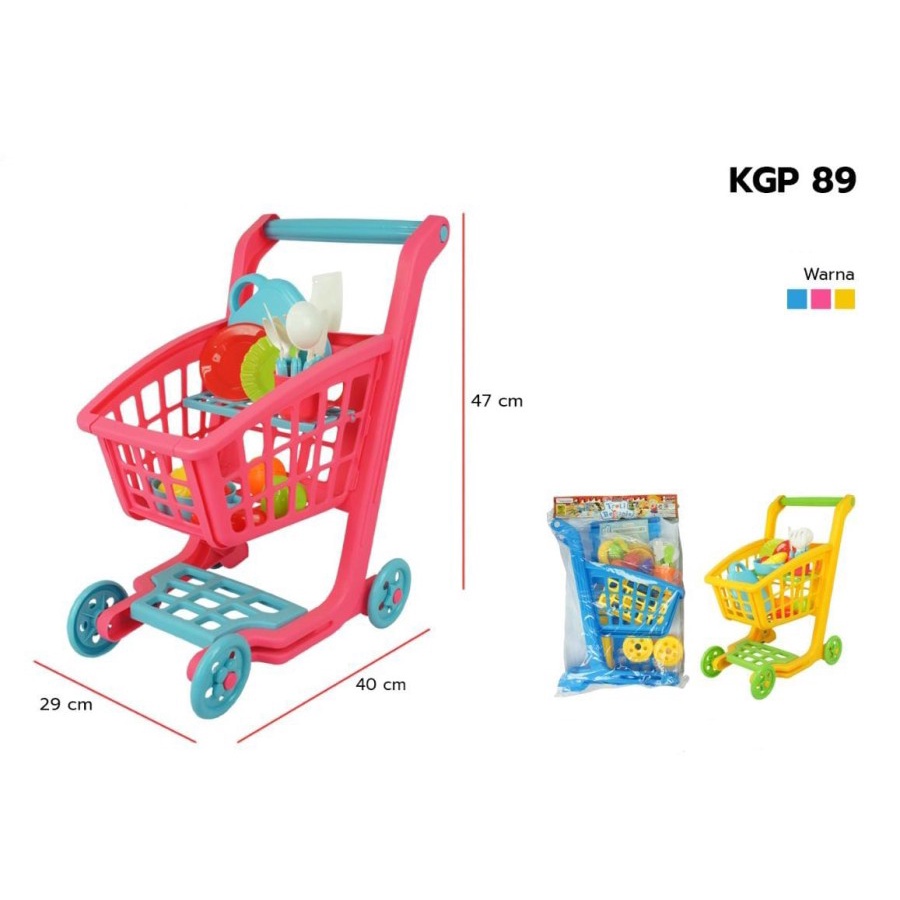 Mainan Anak Shopping Trolley Belanja Buah &amp; Sayur Supermarket No.KGP 89 - Permainan Seru Anak Shopping Trolley Supermarket 4 5 6 7 Tahun