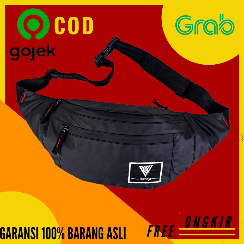 TAS PINGGANG PRIA WAIST BAG SLINGBAG PRIA WATERPROOF TAS SELEMPANG MINI DISTRO KECIL ANTI AIR 4