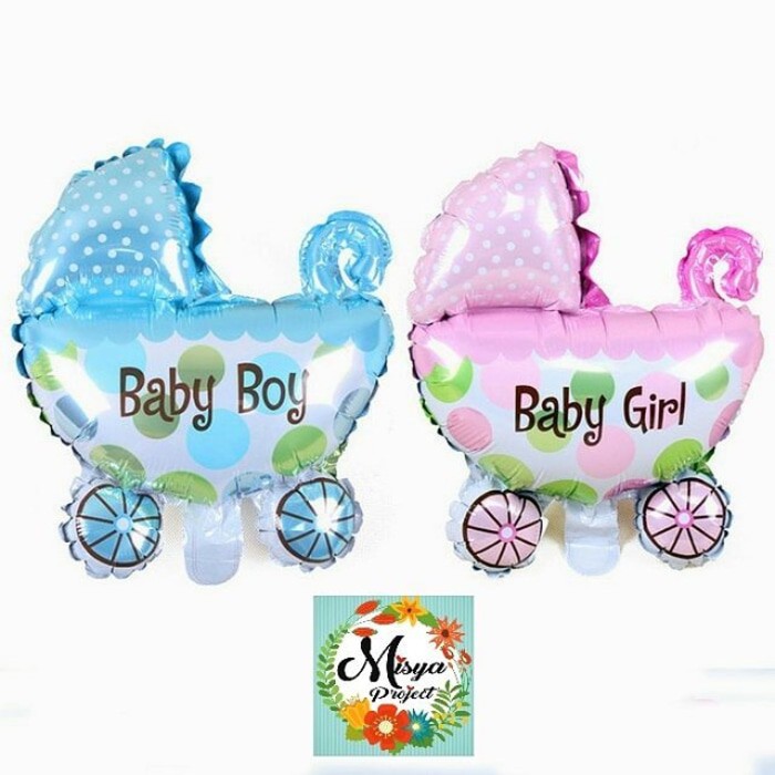 BALON STROLLER MINI STROLER BABY GIRL BOY BAYI CEWEK COWOK PERLENGKAPAN DEKOR TEDAK SITEN PITONAN