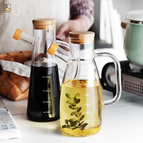 Botol Kaca Wadah Tempat Penyimpanan Minyak Sayur Goreng Bekas Kelapa Sawit Kecap Saus Tiram Vinegar 