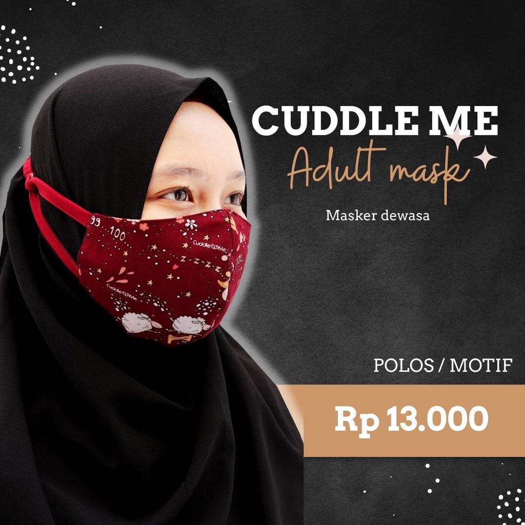 CUDDLE ME Masker Kain Dewasa - adult mask