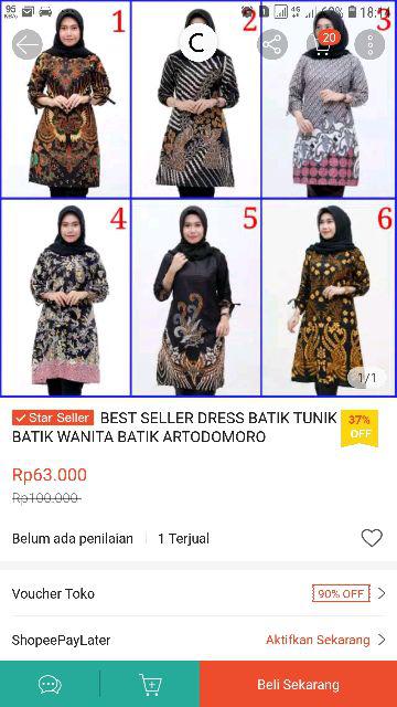 Best Seller Dress Batik Tunik Batik Wanita Batik Artodomoro