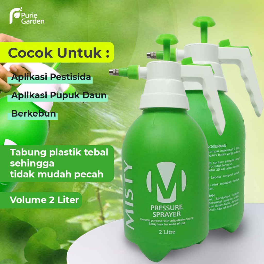 Semprotan Sprayer Misty 2 Liter Jet Pum Preassure Tanaman Hama Mandi Burung Desinfektan PG KDR