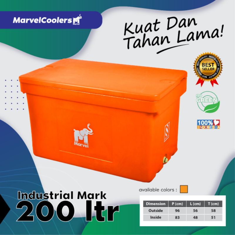 Cooler Box Marvel 200 Liter/ Tempat pendingin ice box/ Cool Box Marvel