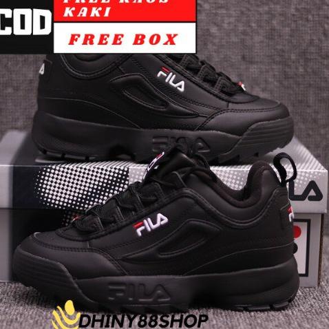 full black fila shoes