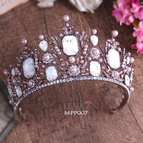 [PRODUK TERLARIS] HEADPIECE BRIDE MAHKOTA PENGANTIN AKSESORIS PESTA PUTIH MPP007