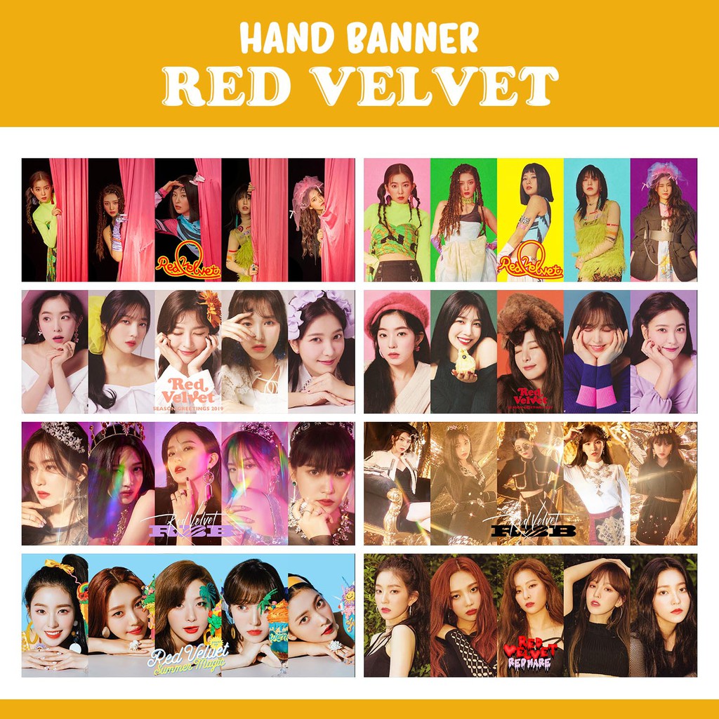 [READY] Hand Banner KPOP RED VELVET Album Katalog Full Member Murah