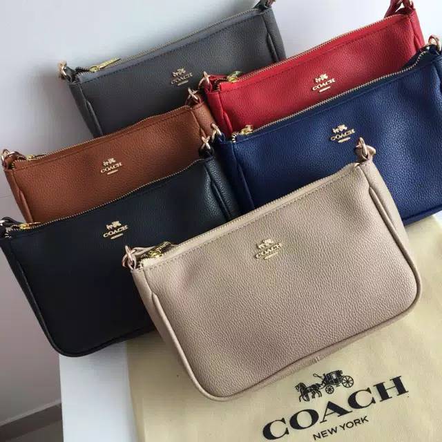 Coach messico sling bag leather import / tas selempang coach messico / tas import murah