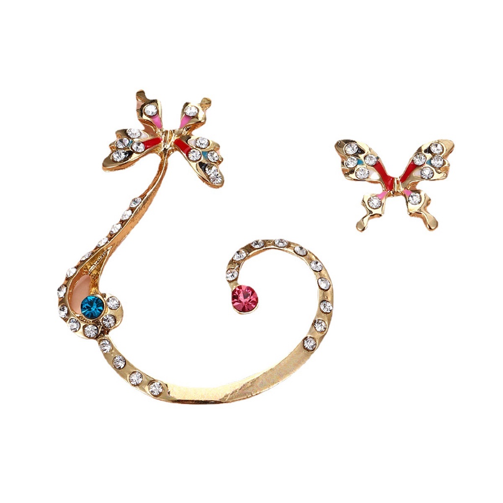 Anting Tusuk Bentuk Sarang Labalaba Aksen Berlian Imitasi Gaya Punk Untuk Wanita