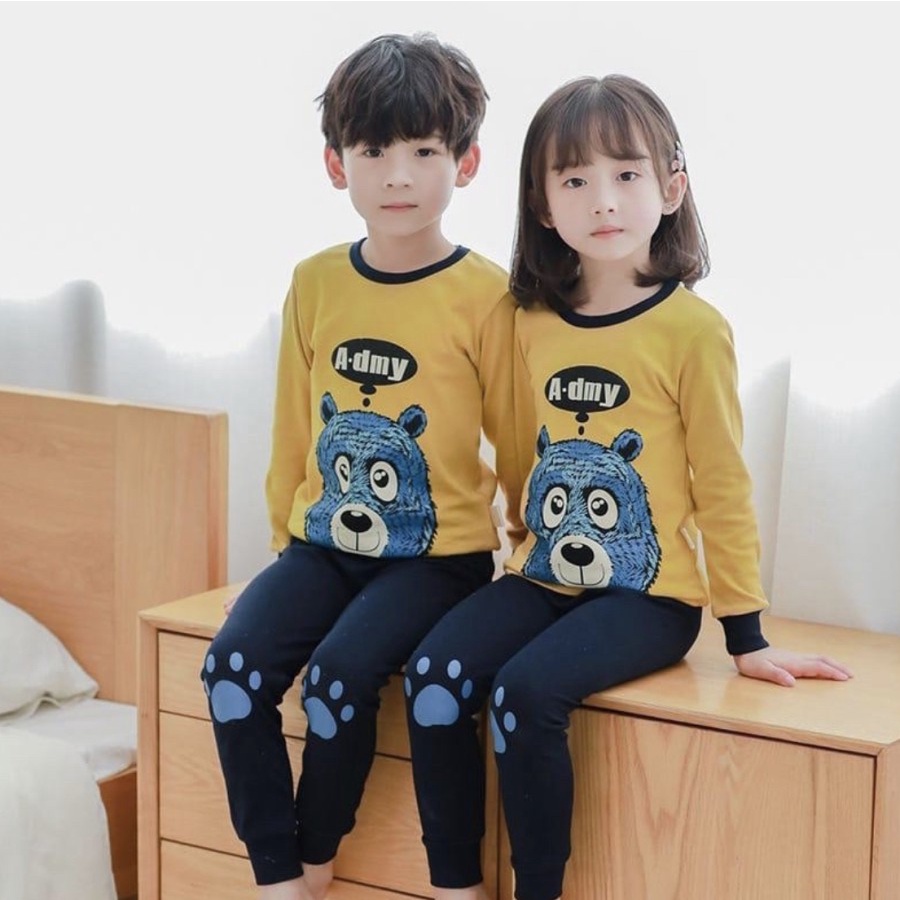 BAJU PIYAMA ANAK UNISEX CUTE MOTIF TERBARU KAOS KATUN PREMIUM 4THN