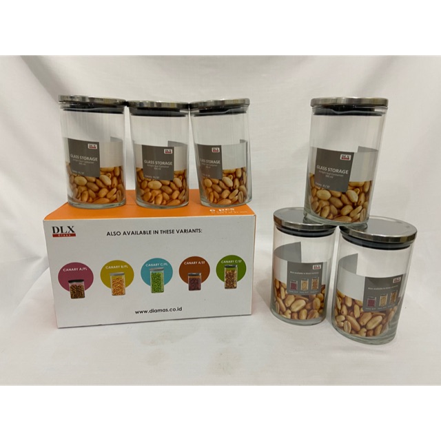 Toples kaca dlx canary B 880ml( 6pcs )