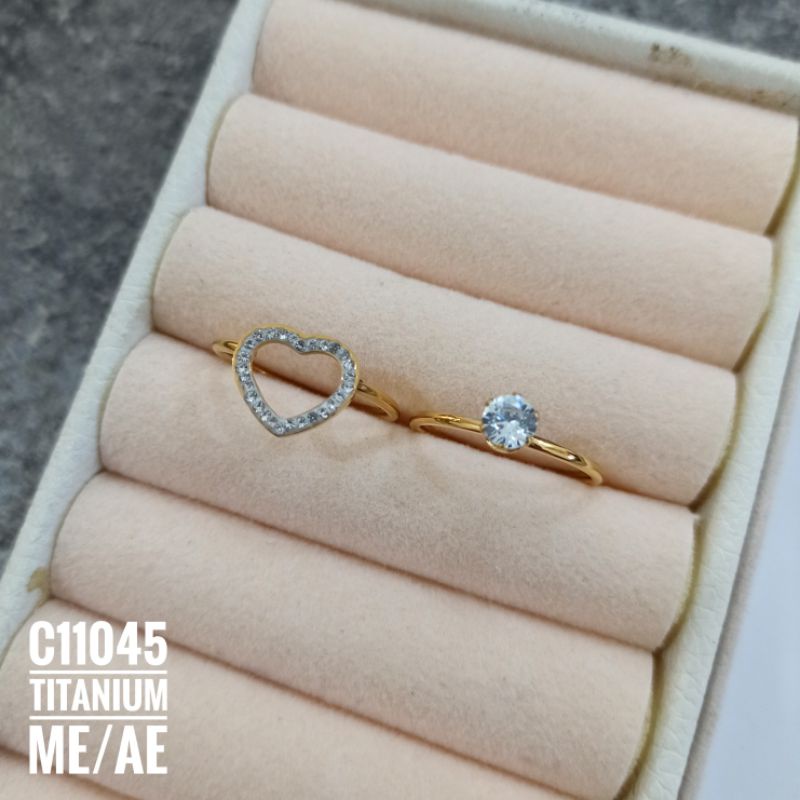 Cincin Titanium Set 2 Ways C11045