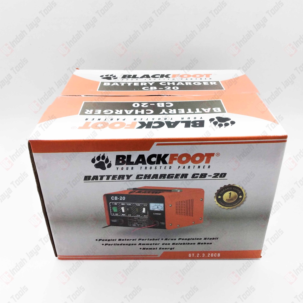 BLACKFOOT CB-20 Battery Charger 20A - Charger Cas Aki Kering Basah A