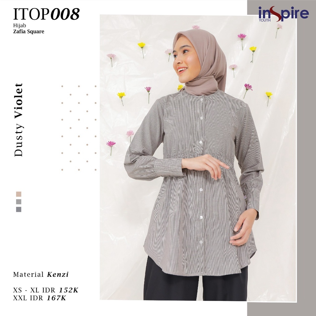 Inspire TOP ITOP 08 Bahan Kenzi Atasan Polos Terbaru Fashion Muslimah Outfit Casual